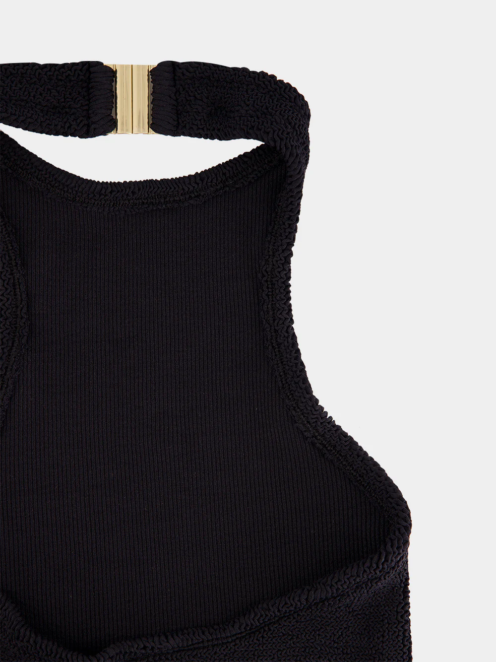 Black Crinkle Polly Mini Dress - Image 4
