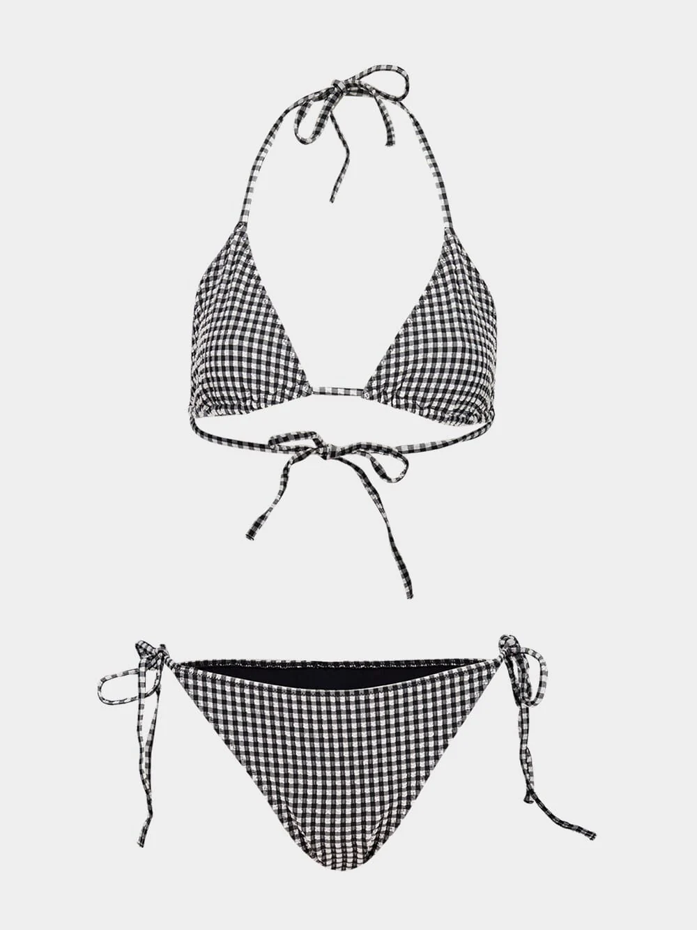 Gingham Seersucker Sabrina Bikini