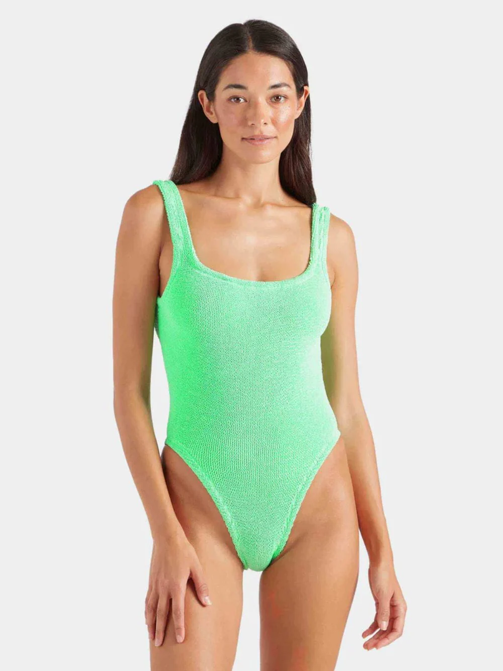 Lime Square Neck Swimsuit - Image 2