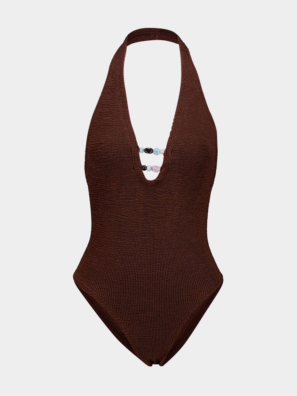 Metallic Chocolate Adriana Beaded Swimsuit - Image 2