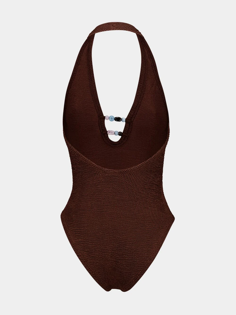 Metallic Chocolate Adriana Beaded Swimsuit - Image 4