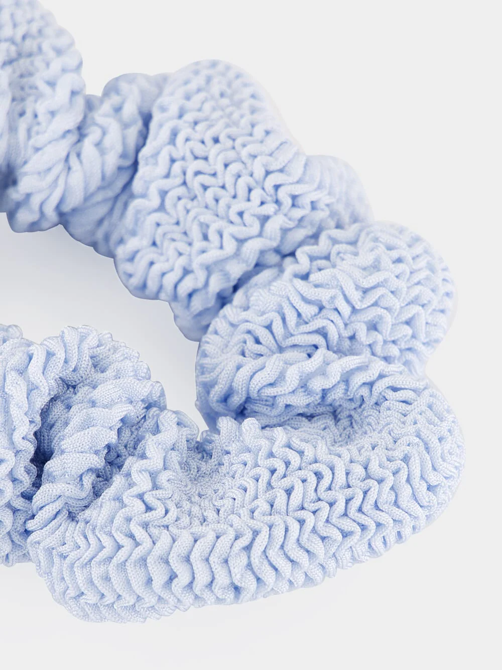Metallic Ice Blue Crinkle Scrunchie - Image 3