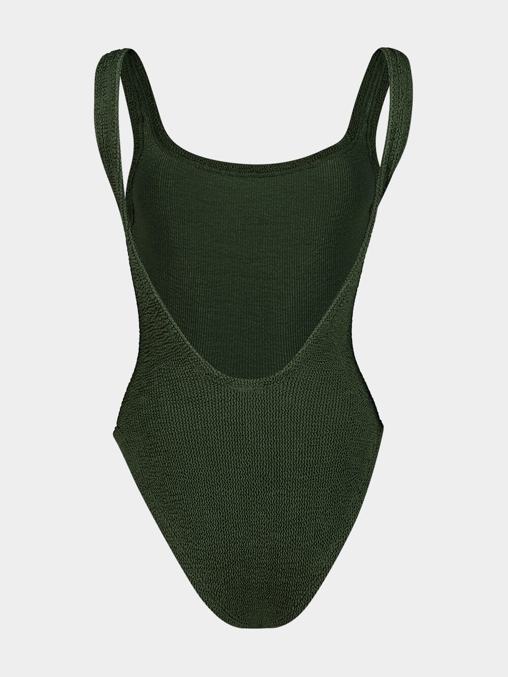 Metallic Khaki Square Neck Swimsuit - Image 4