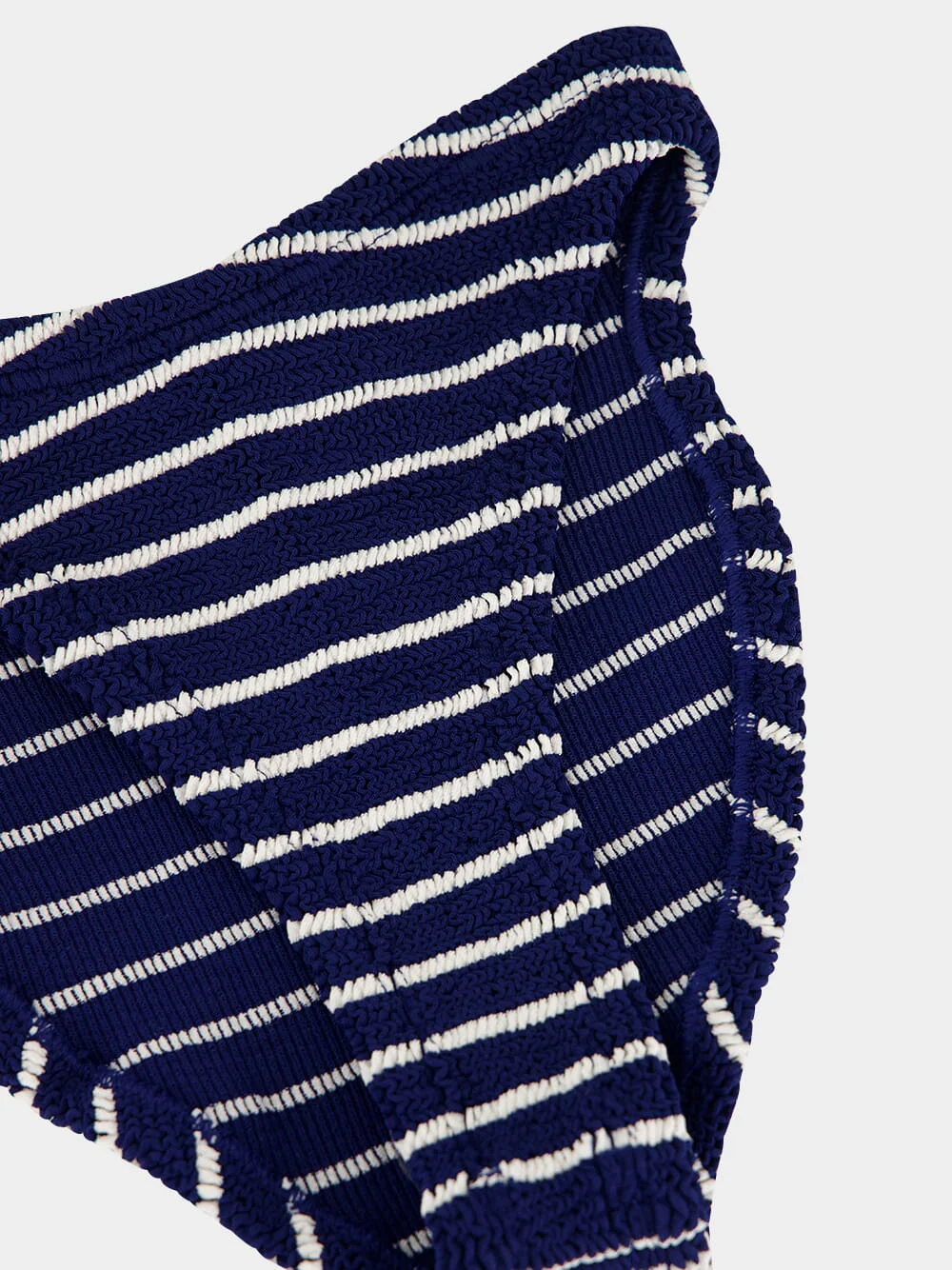 Navy and Whit Stripe Coverage Jean Bikini - Image 3