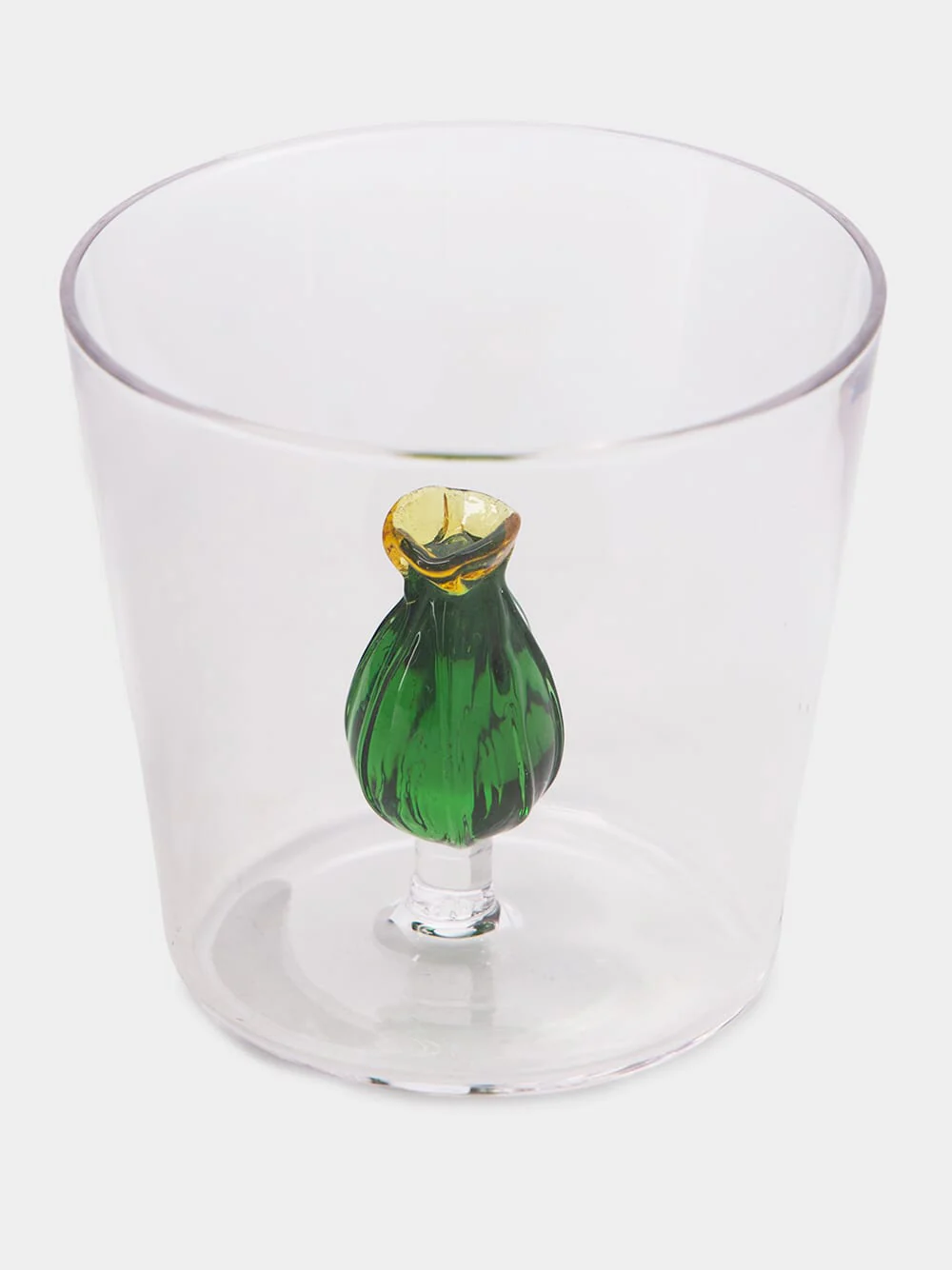 Cactus Amber Flower Tumbler Glass - Image 2