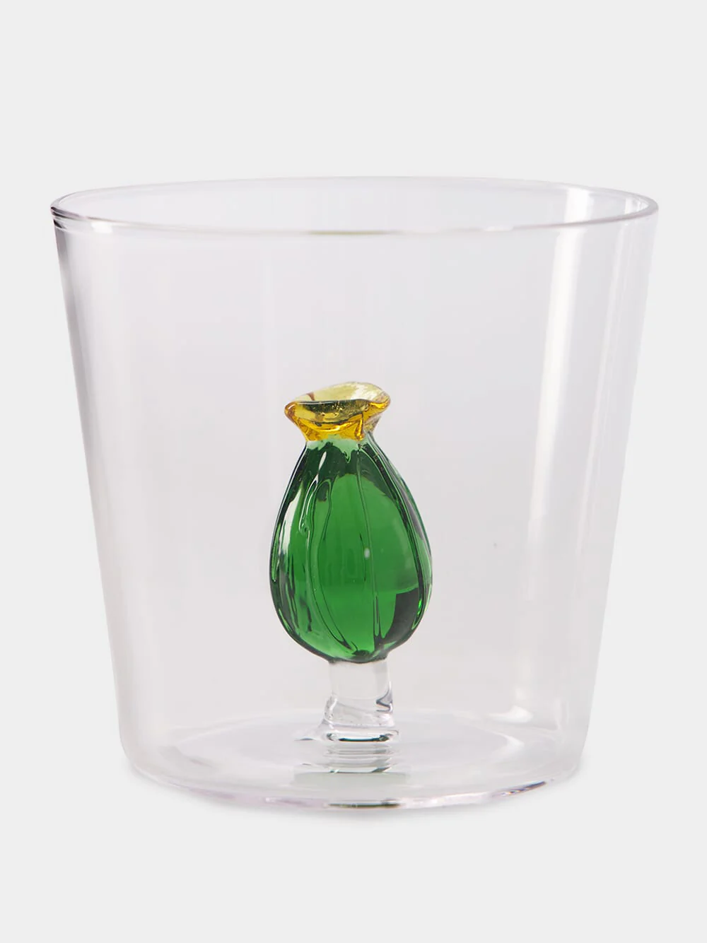 Cactus Amber Flower Tumbler Glass - Image 3