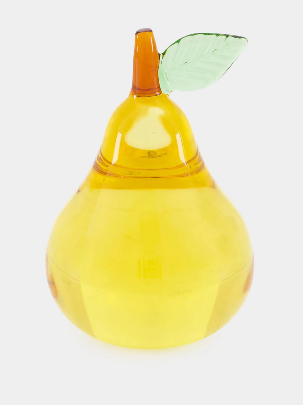 Paperweight full pear amber