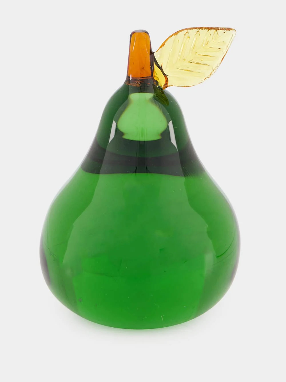 Paperweight full pear green