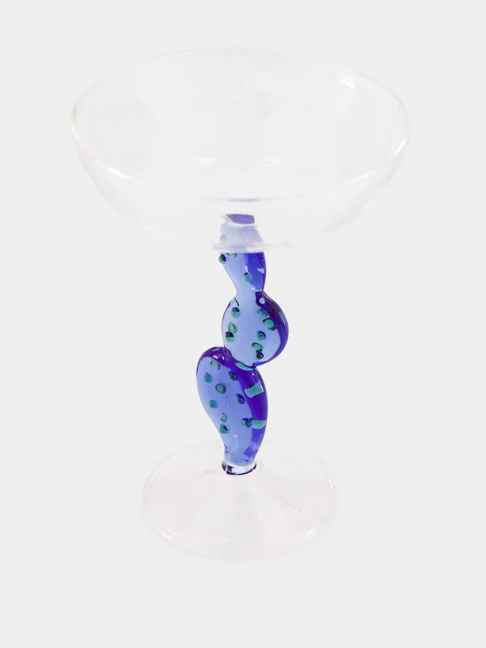 Blue Cactus Champagne Glass - Image 2