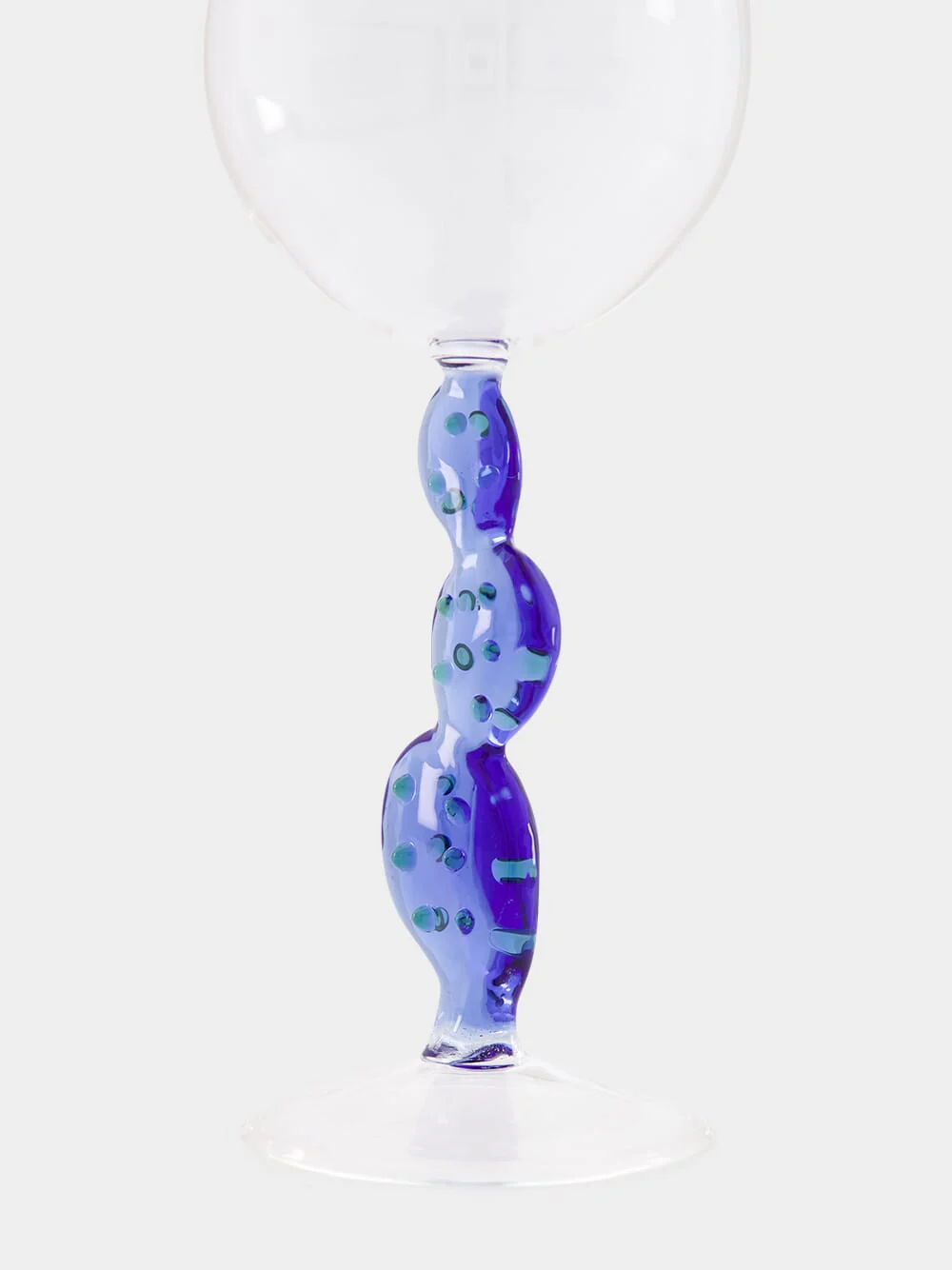 Light Blue Cactus Wine Glass - Image 3