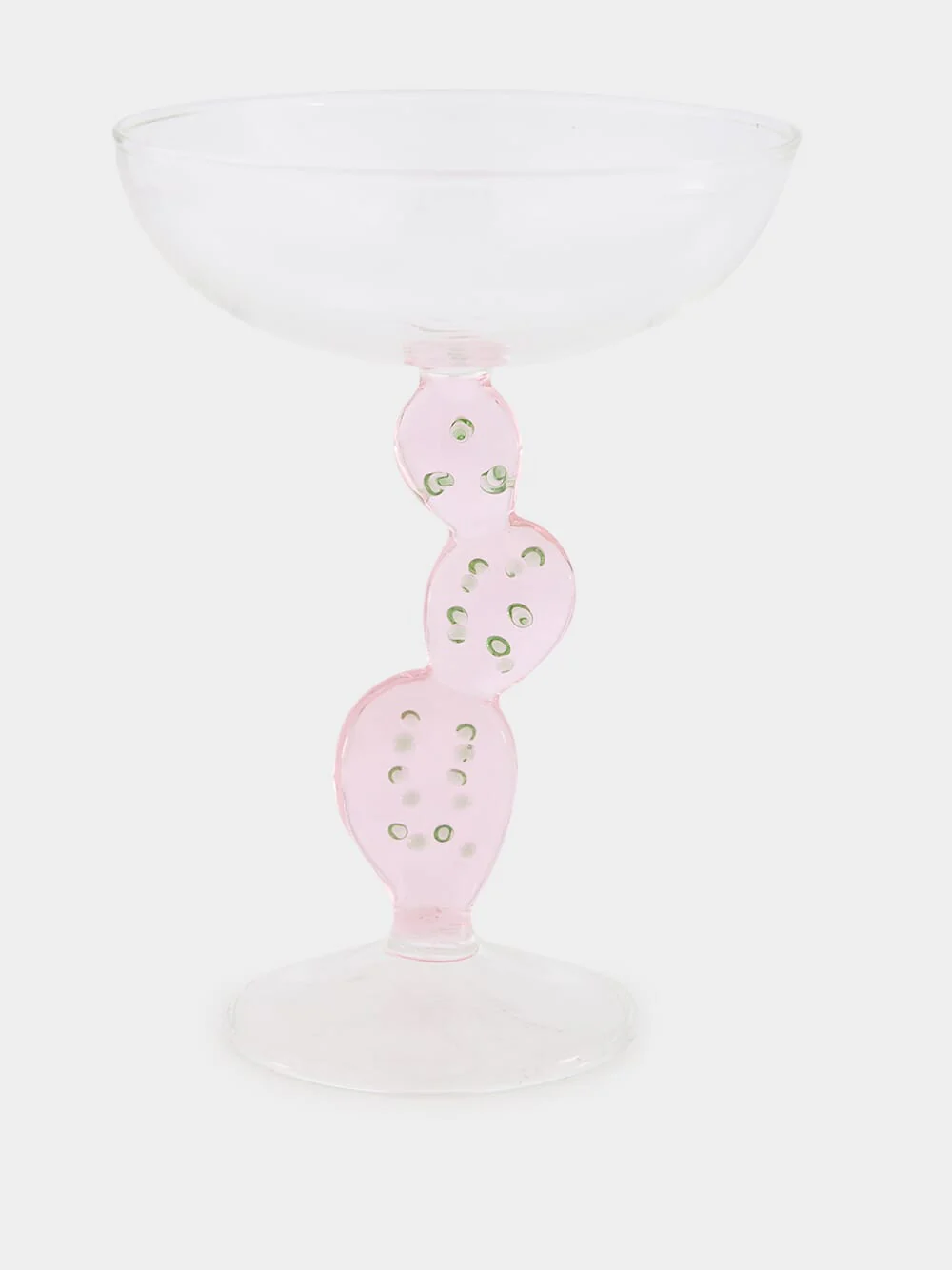 Pink Cactus Champagne Glass