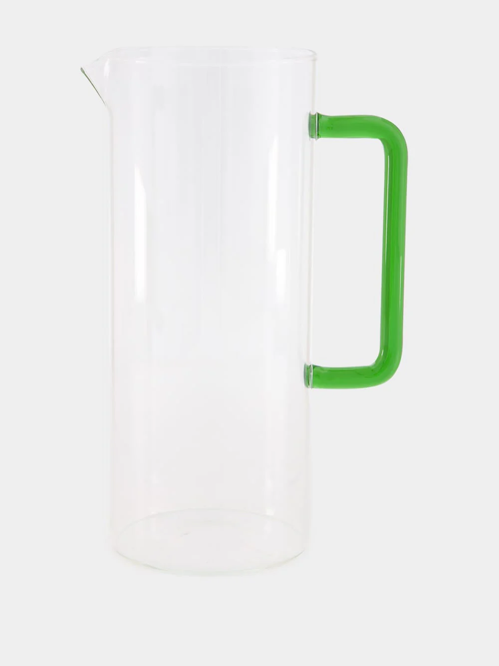 Tube Jug with Green Handle