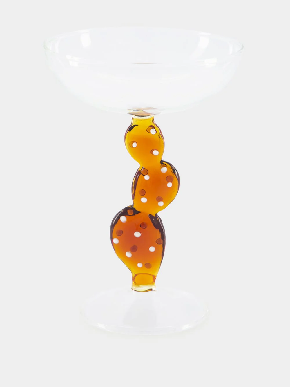 Orange Cactus Champagne Glass
