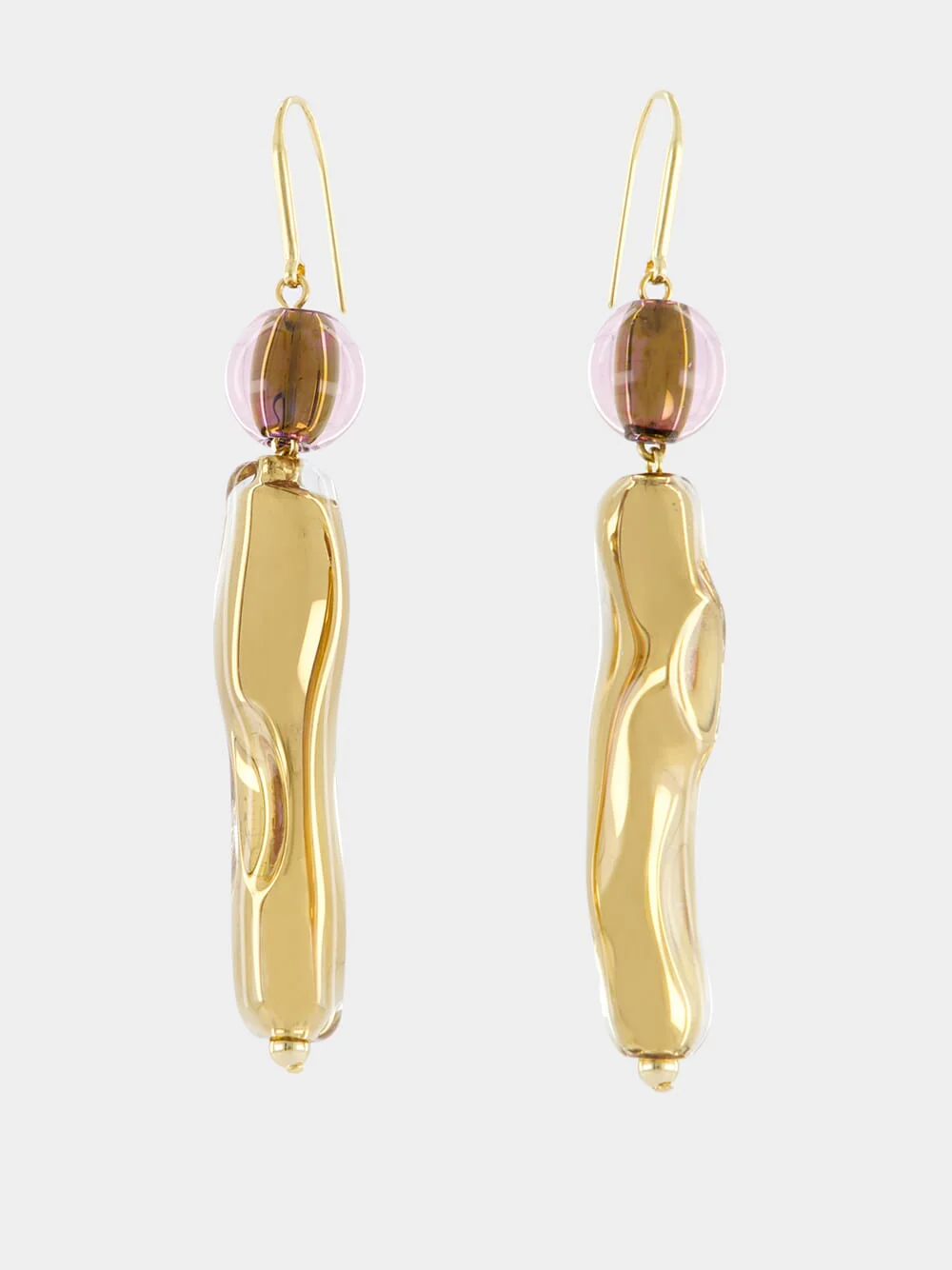 Sculpted Golden Drop Earrings