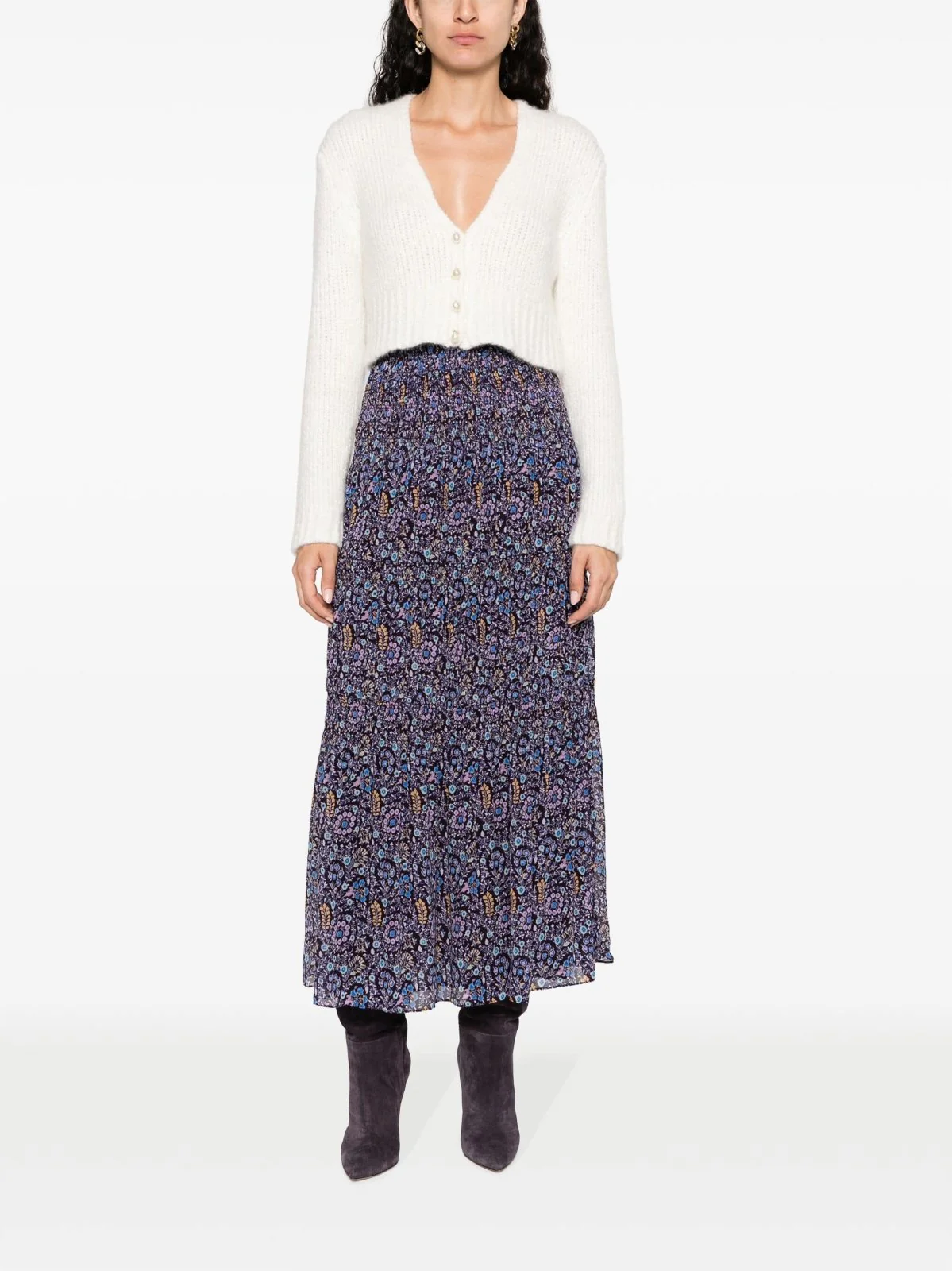 Midi Printed Cotton Skirt - Image 2