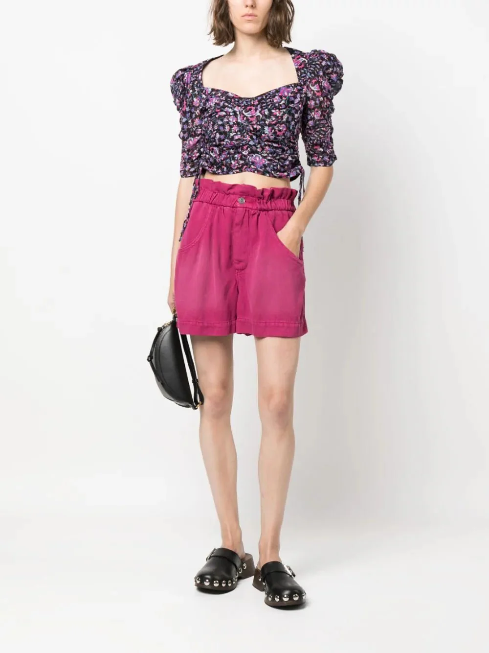 Paperbag-Waist Cotton Shorts - Image 2
