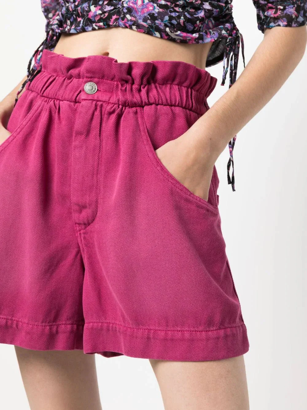 Paperbag-Waist Cotton Shorts - Image 6