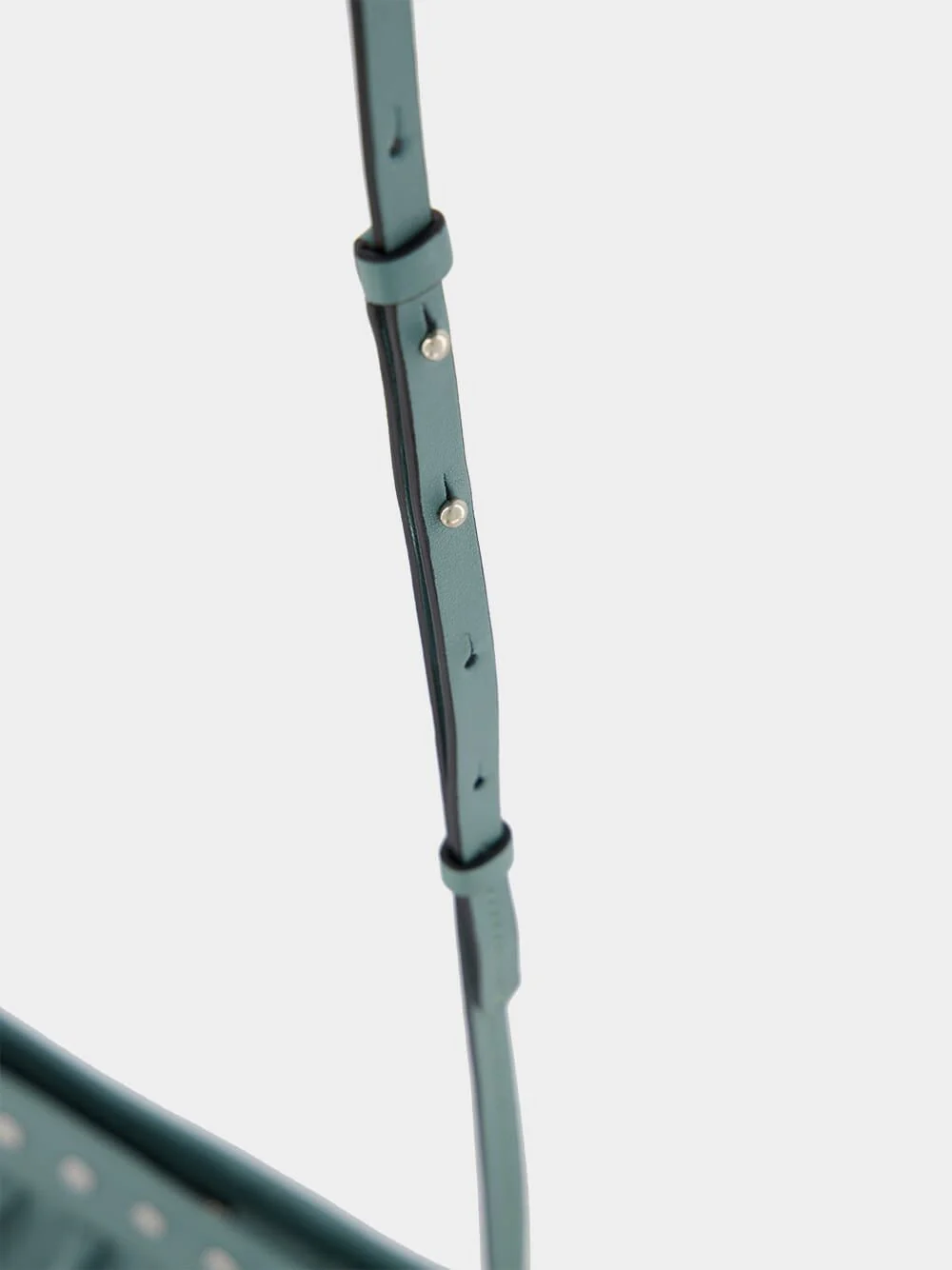 Luzes Gathered Crossbody Green Leather Bag - Image 7