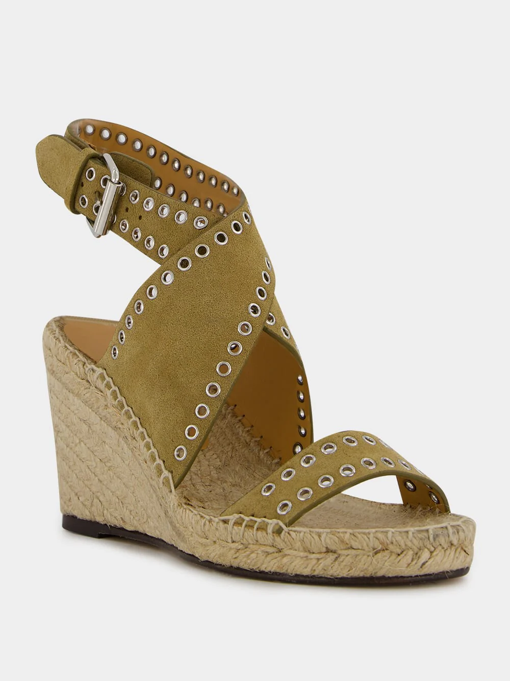 Iriane Brown Leather Espadrilles - Image 2