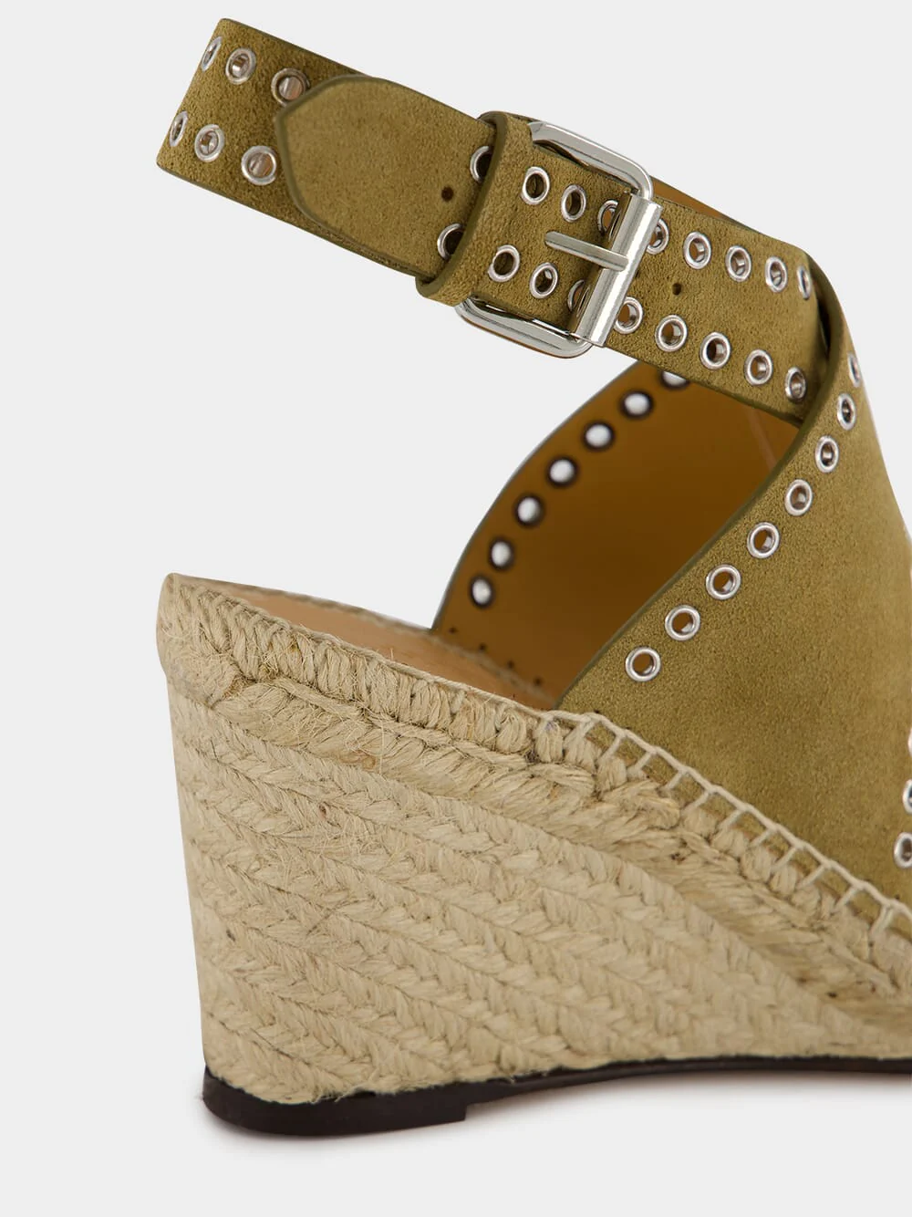 Iriane Brown Leather Espadrilles - Image 6
