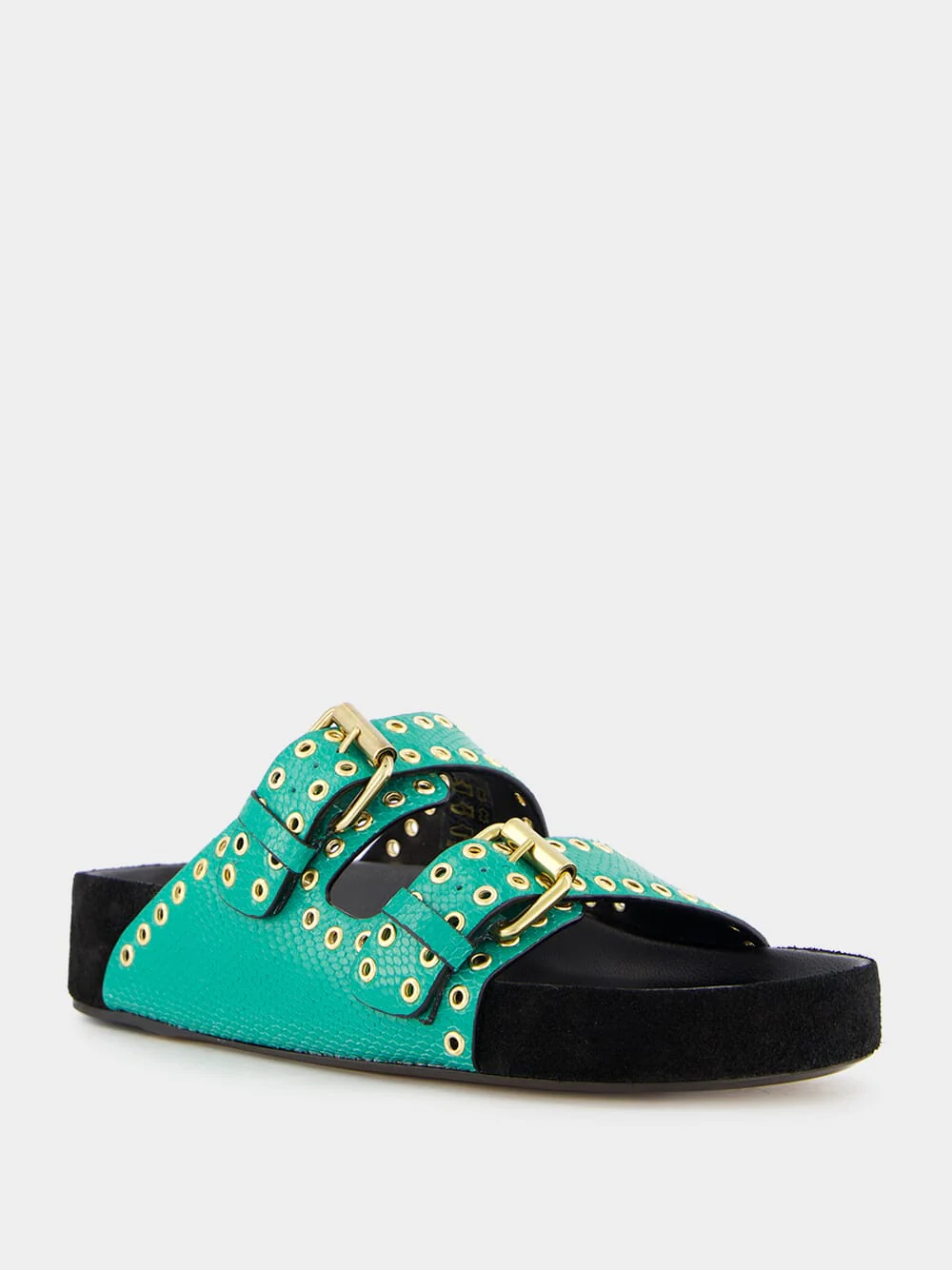 Lennyo Embellished Green Sandals - Image 2