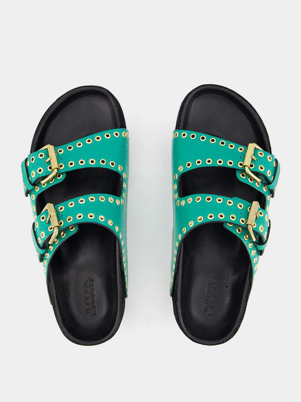 Lennyo Embellished Green Sandals - Image 4