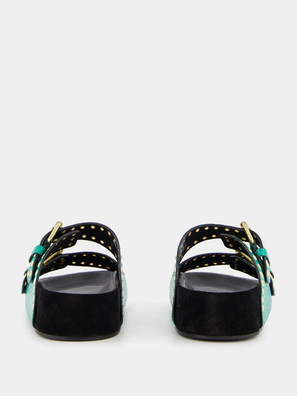 Lennyo Embellished Green Sandals - Image 5