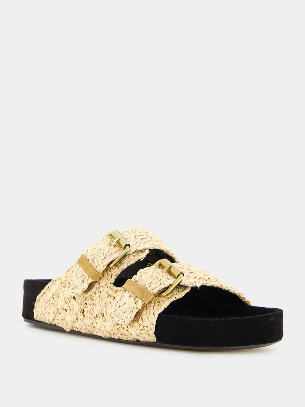 Raffia Buckle-Strap Sandals - Image 2