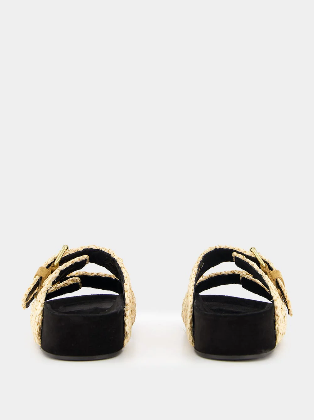 Raffia Buckle-Strap Sandals - Image 5