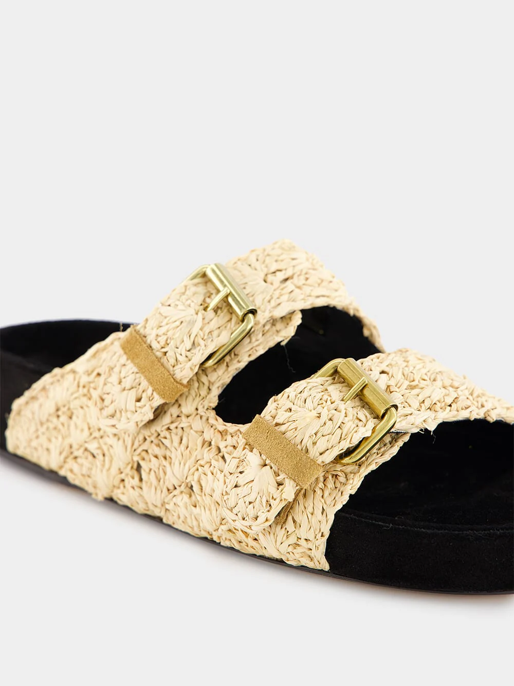 Raffia Buckle-Strap Sandals - Image 6