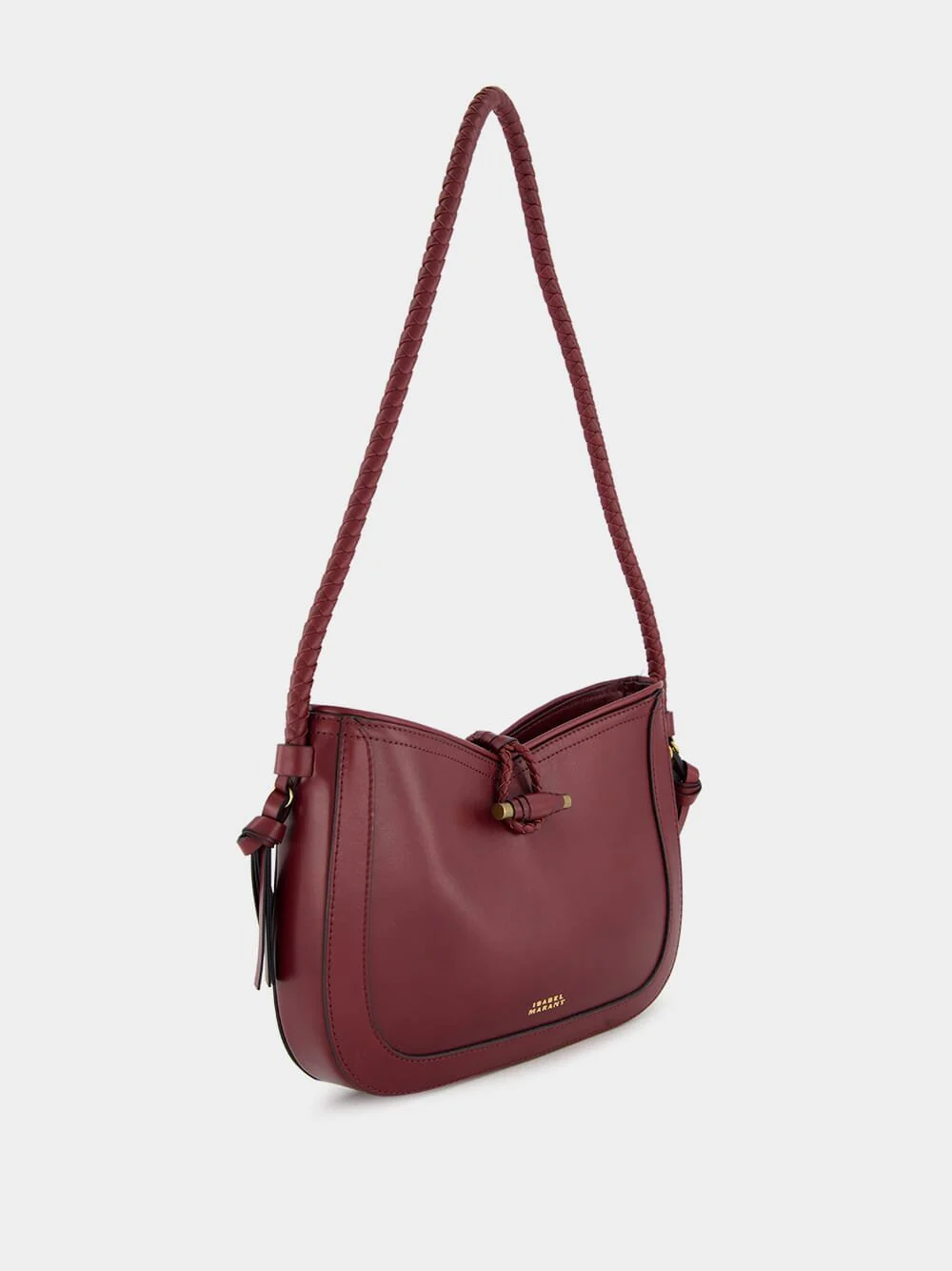 Vigo Leather Shoulder Burgundy Bag - Image 3