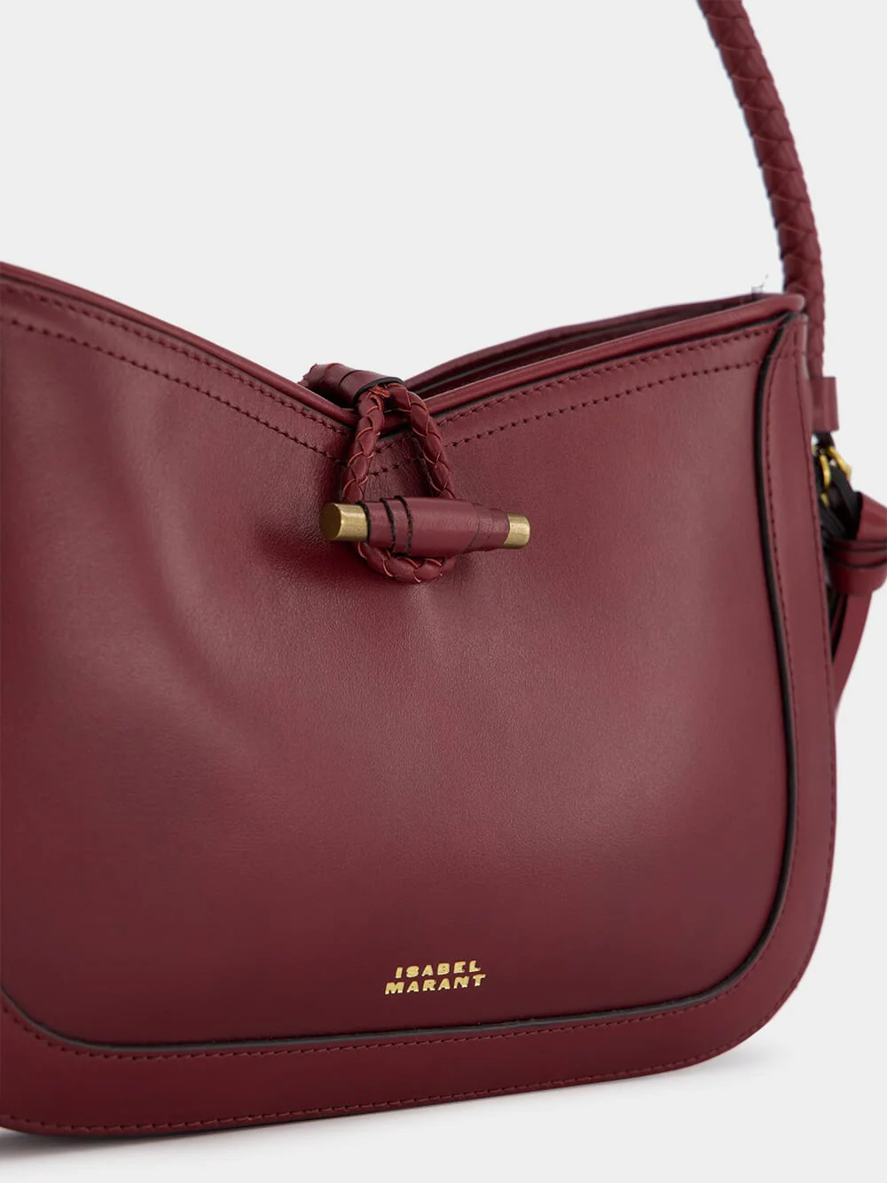 Vigo Leather Shoulder Burgundy Bag - Image 7