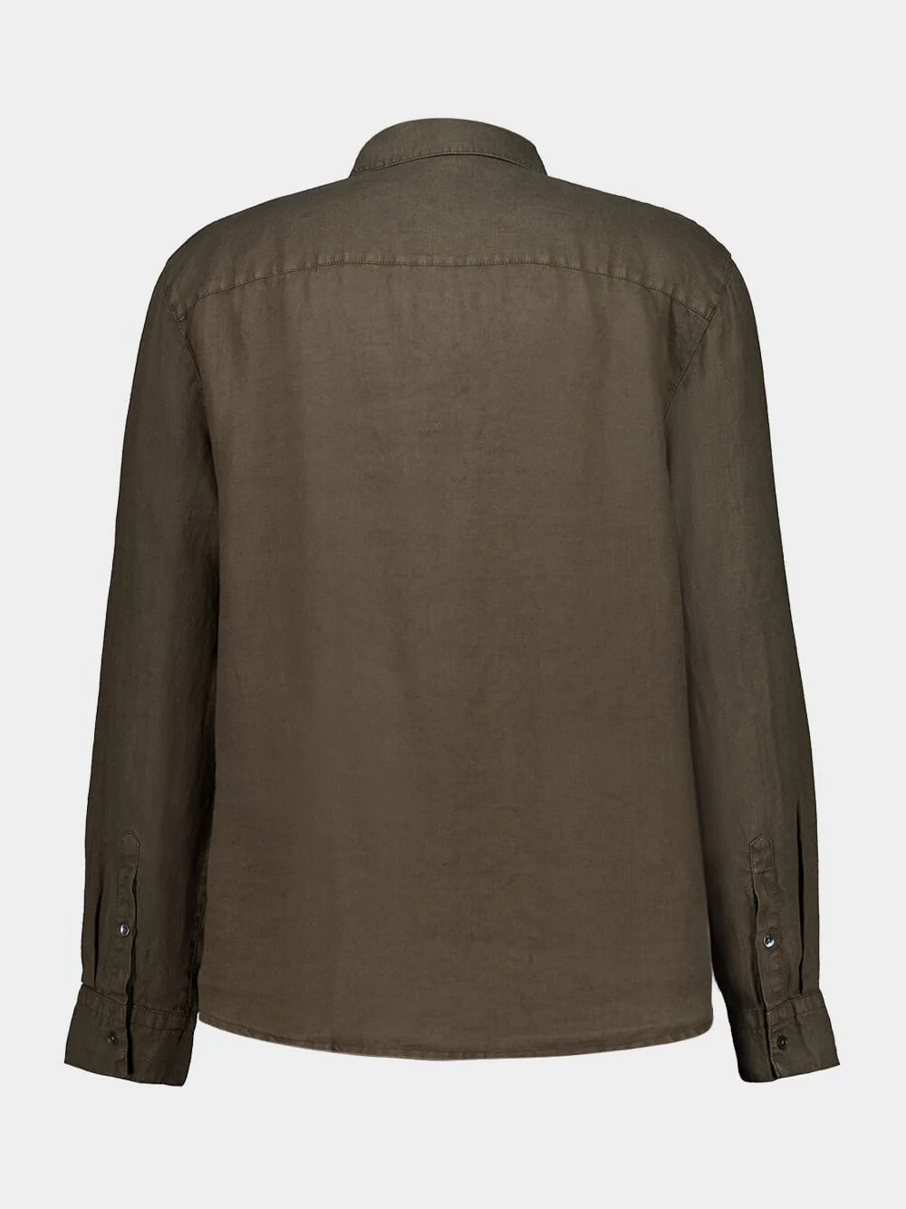 Army Green Classic Linen Shirt - Image 2