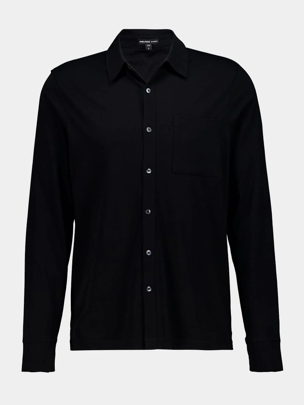Black Clean Finish Cotton Jersey Shirt