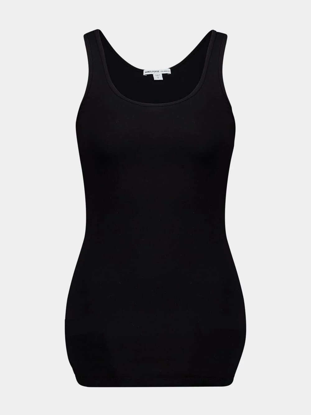 Black Long Cotton Tank Top