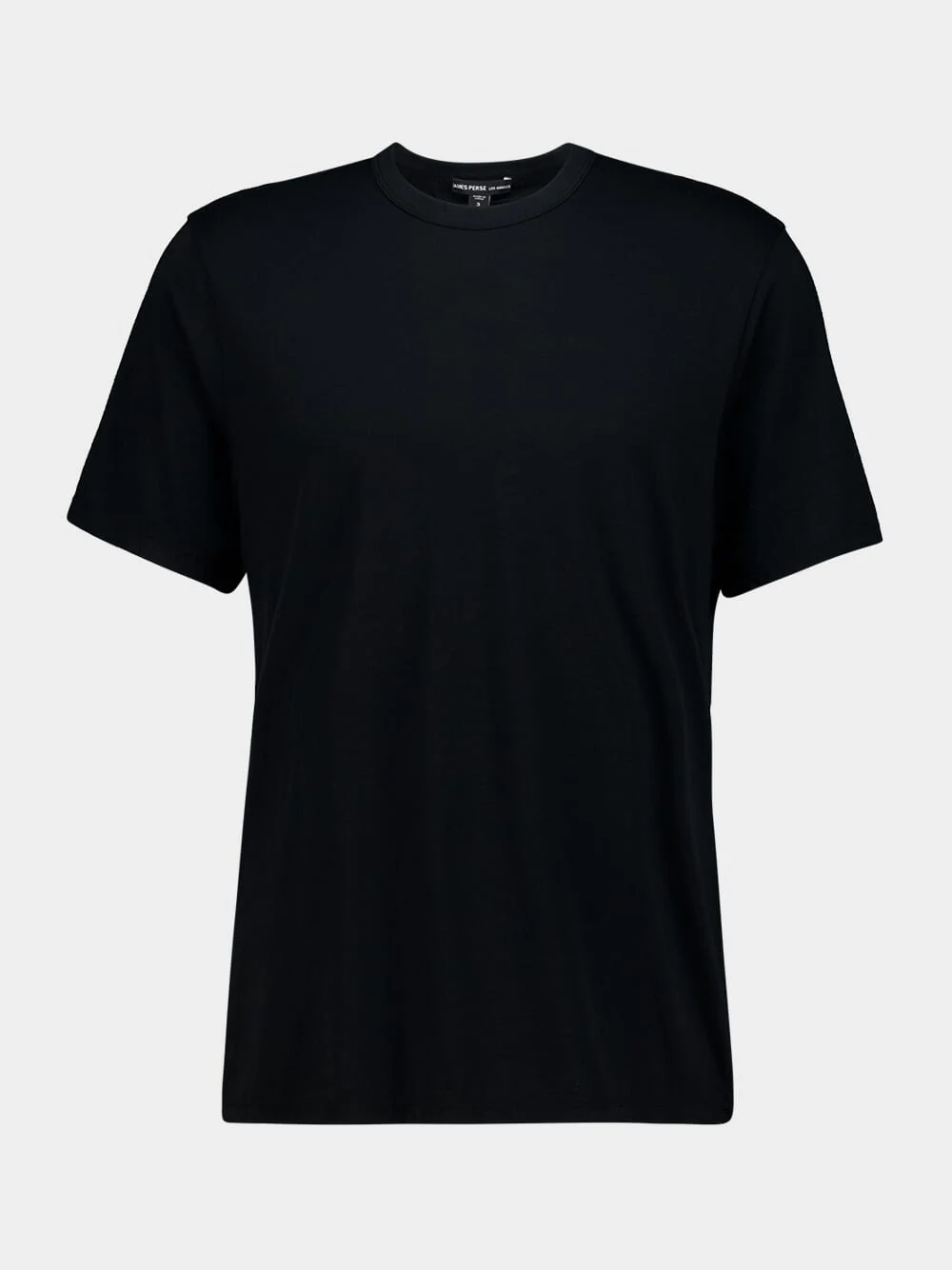 Black Luxe Lotus Cotton T-Shirt