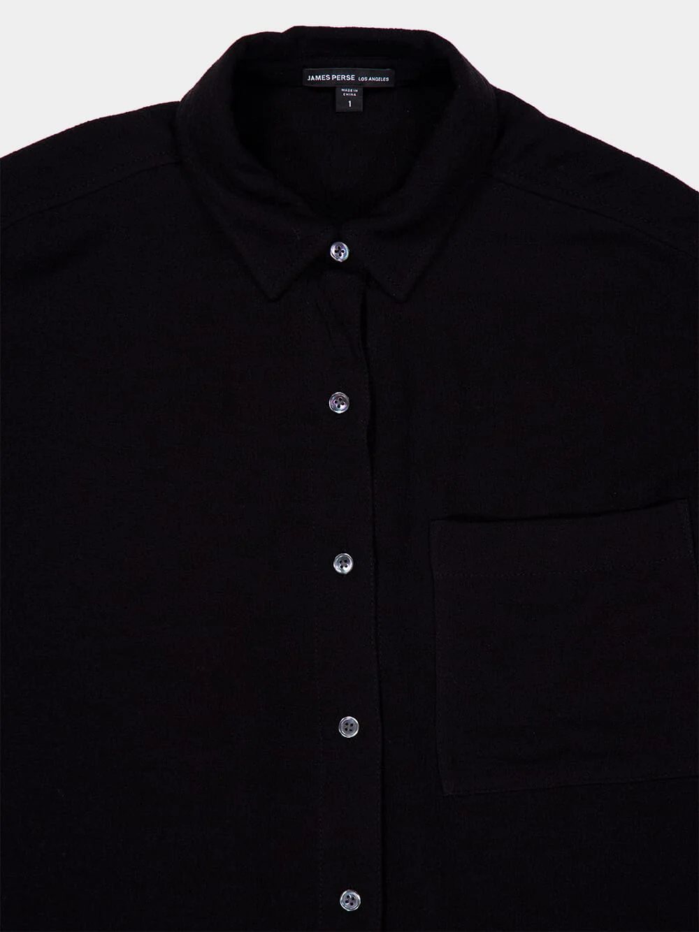 Black Oversized Viscose-Wool Shirt - Image 3