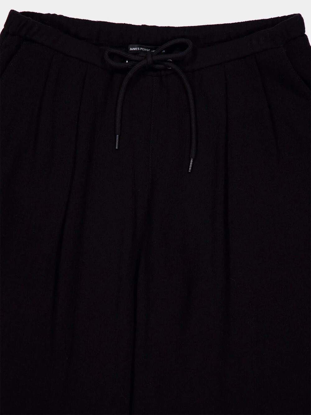 Black Wide-Leg Relaxed Viscose-Wool Pants - Image 3