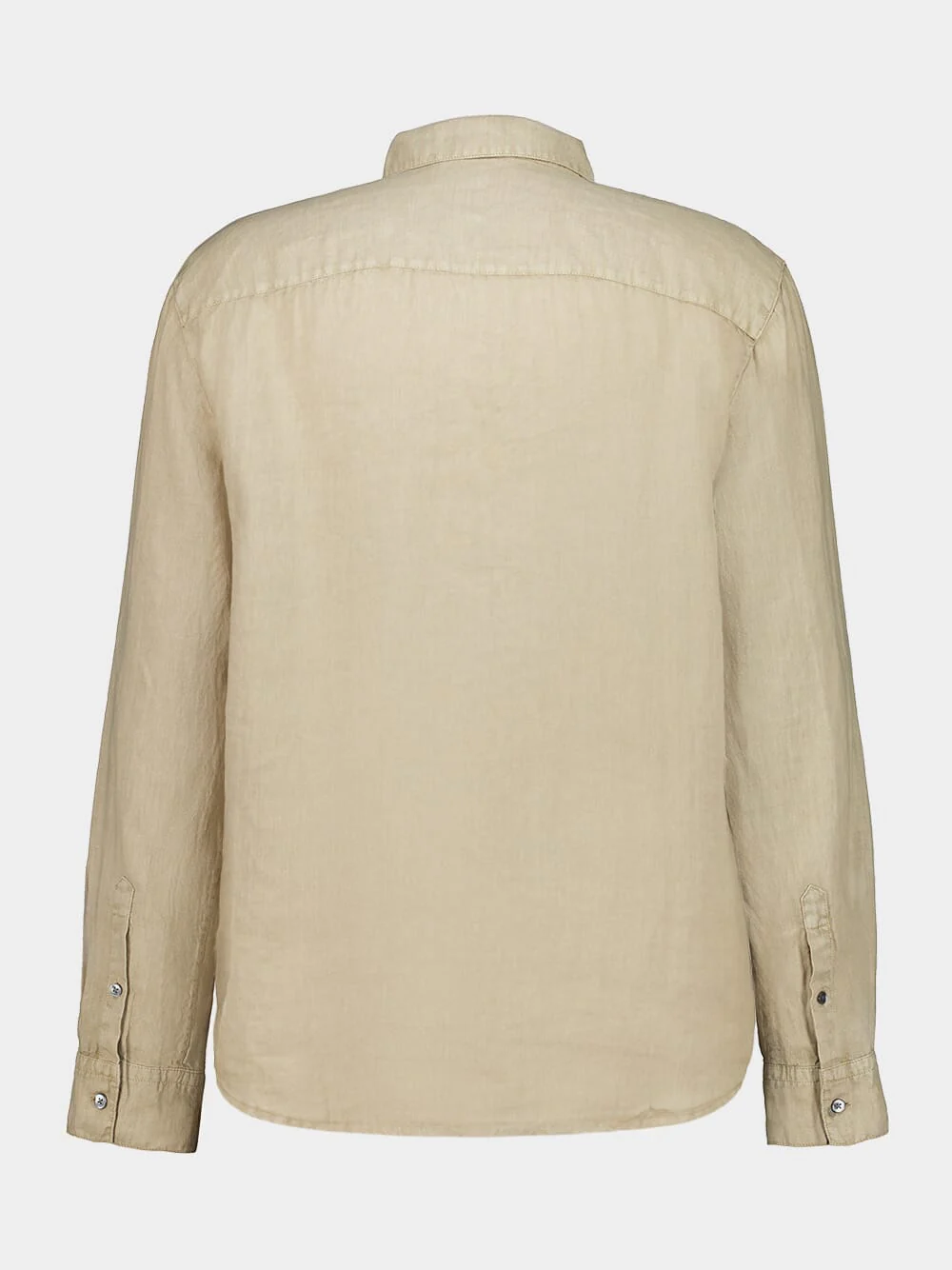Light Khaki Classic Linen Shirt - Image 2