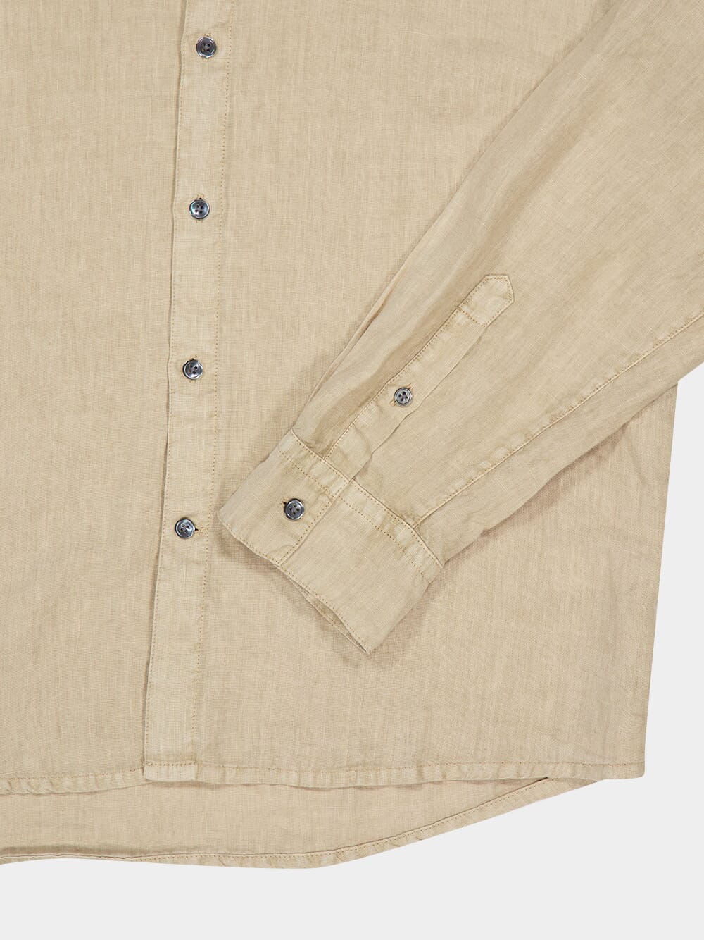 Light Khaki Classic Linen Shirt - Image 4