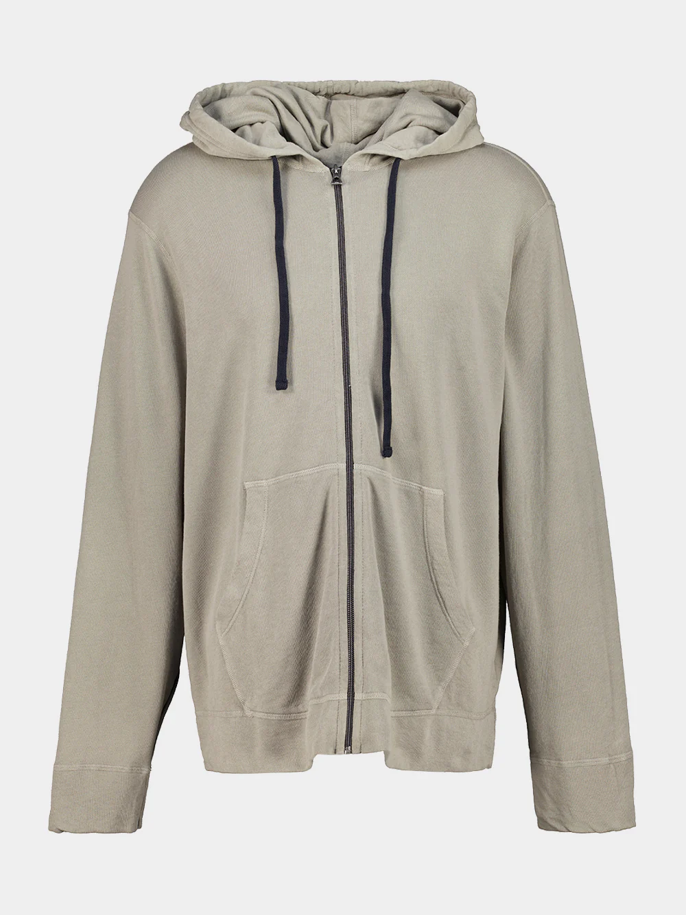 Fog Pigment Zip-Up Hooded Sweatshirt