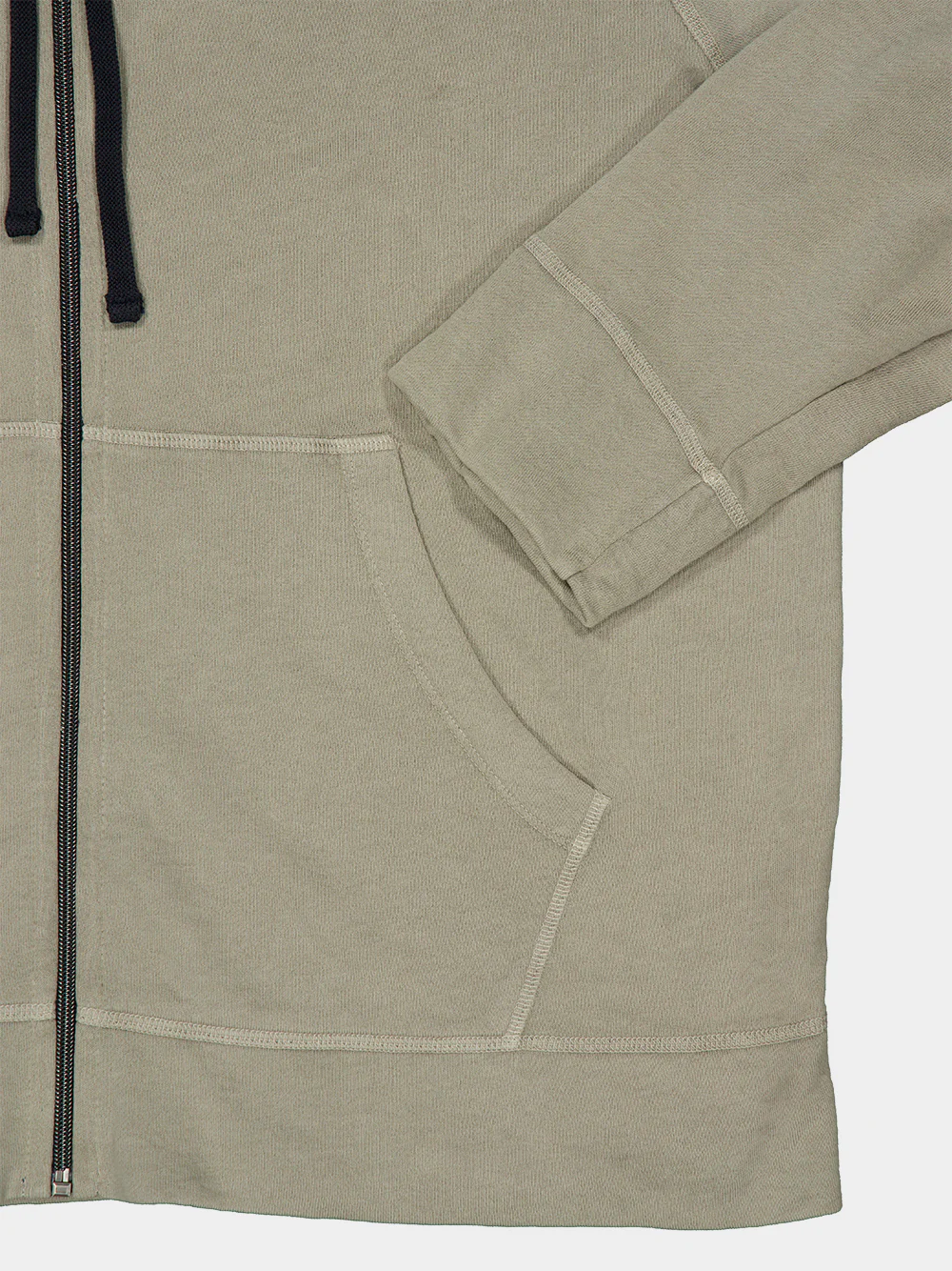 Fog Pigment Zip-Up Hooded Sweatshirt - Image 3