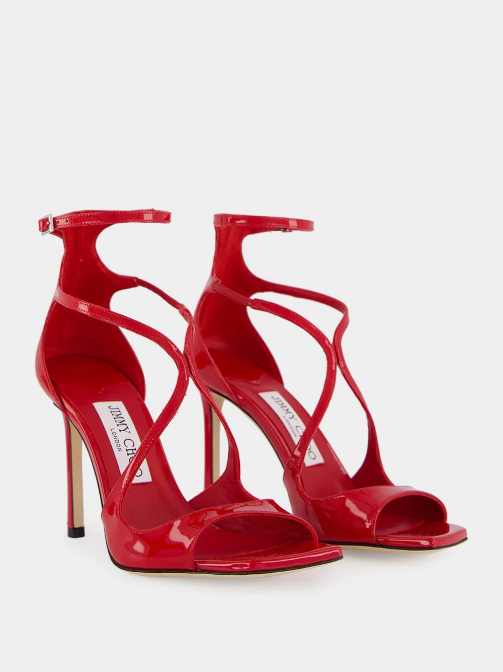 Azia 95 Ruby Red Patent Sandals - Image 3
