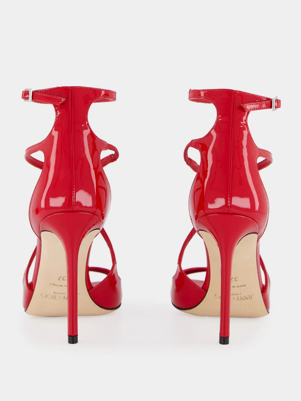 Azia 95 Ruby Red Patent Sandals - Image 5