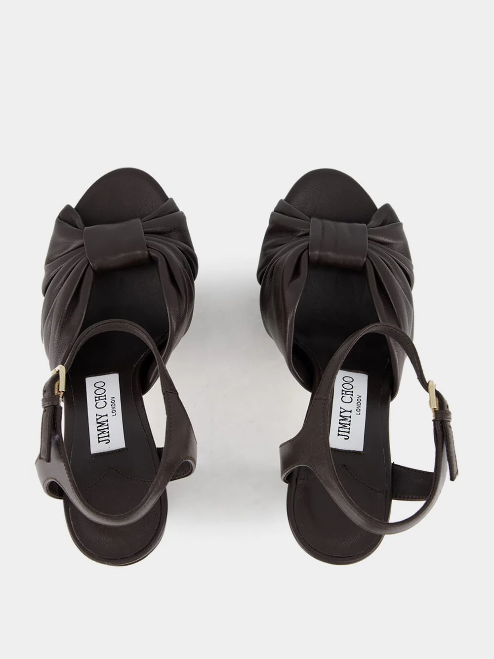 Black Heloise Nappa Leather Platform Sandals - Image 5