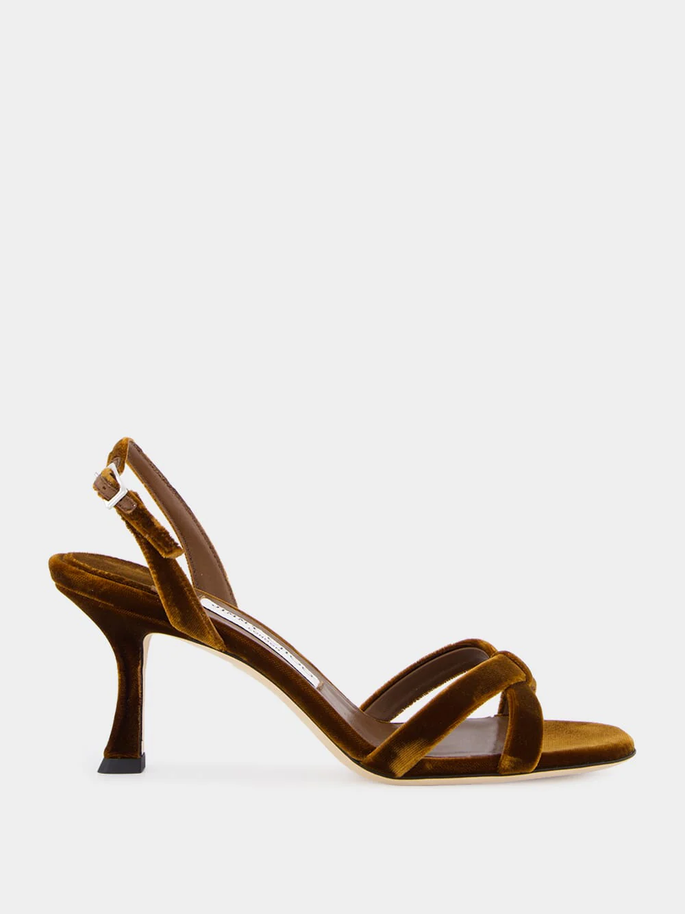 Bronze Elsy 70 Velvet Sandals