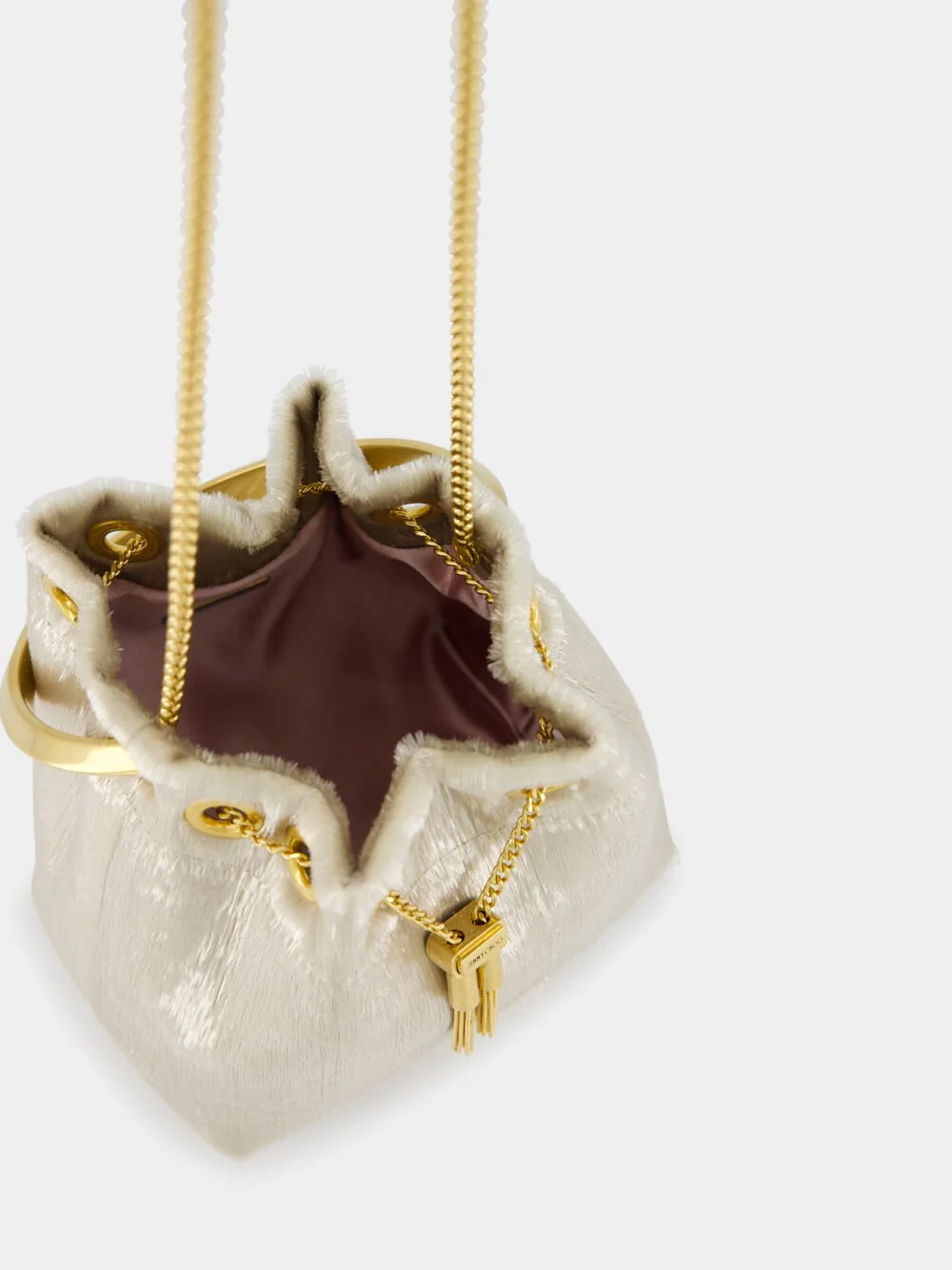 Champagne Bon Bon Gold Bucket Bag - Image 6