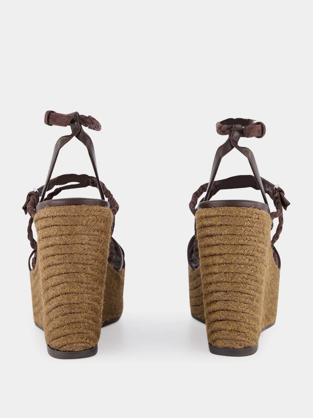 Chocolate and Coffee Nyra 100 Wedge Sandals - Image 5