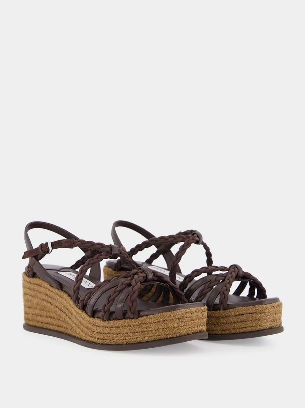 Chocolate and Coffee Nyra 60 Wedge Sandals - Image 3