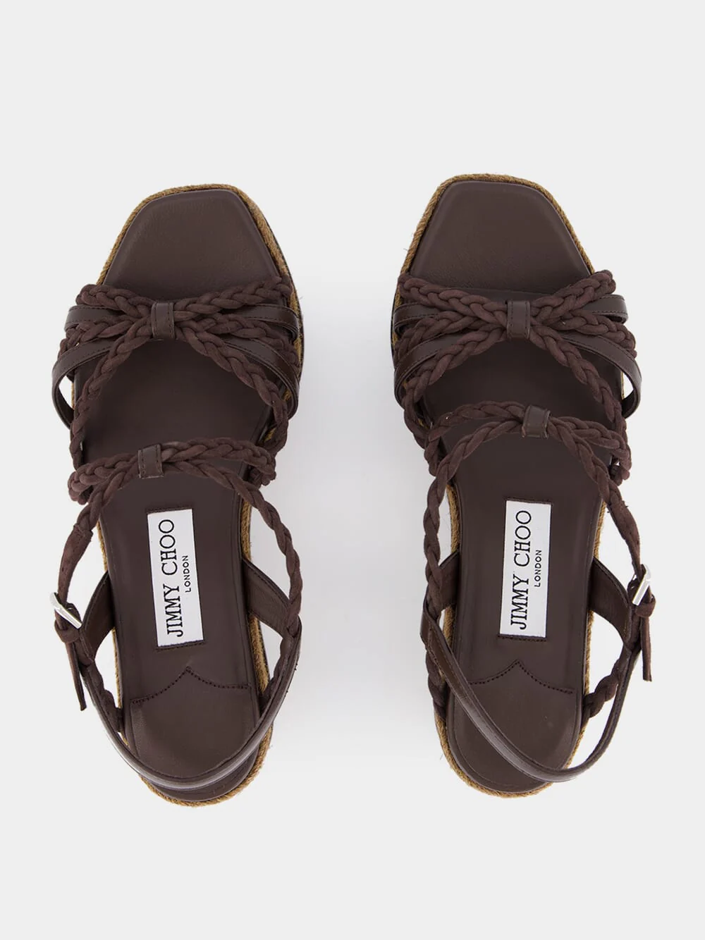 Chocolate and Coffee Nyra 60 Wedge Sandals - Image 4
